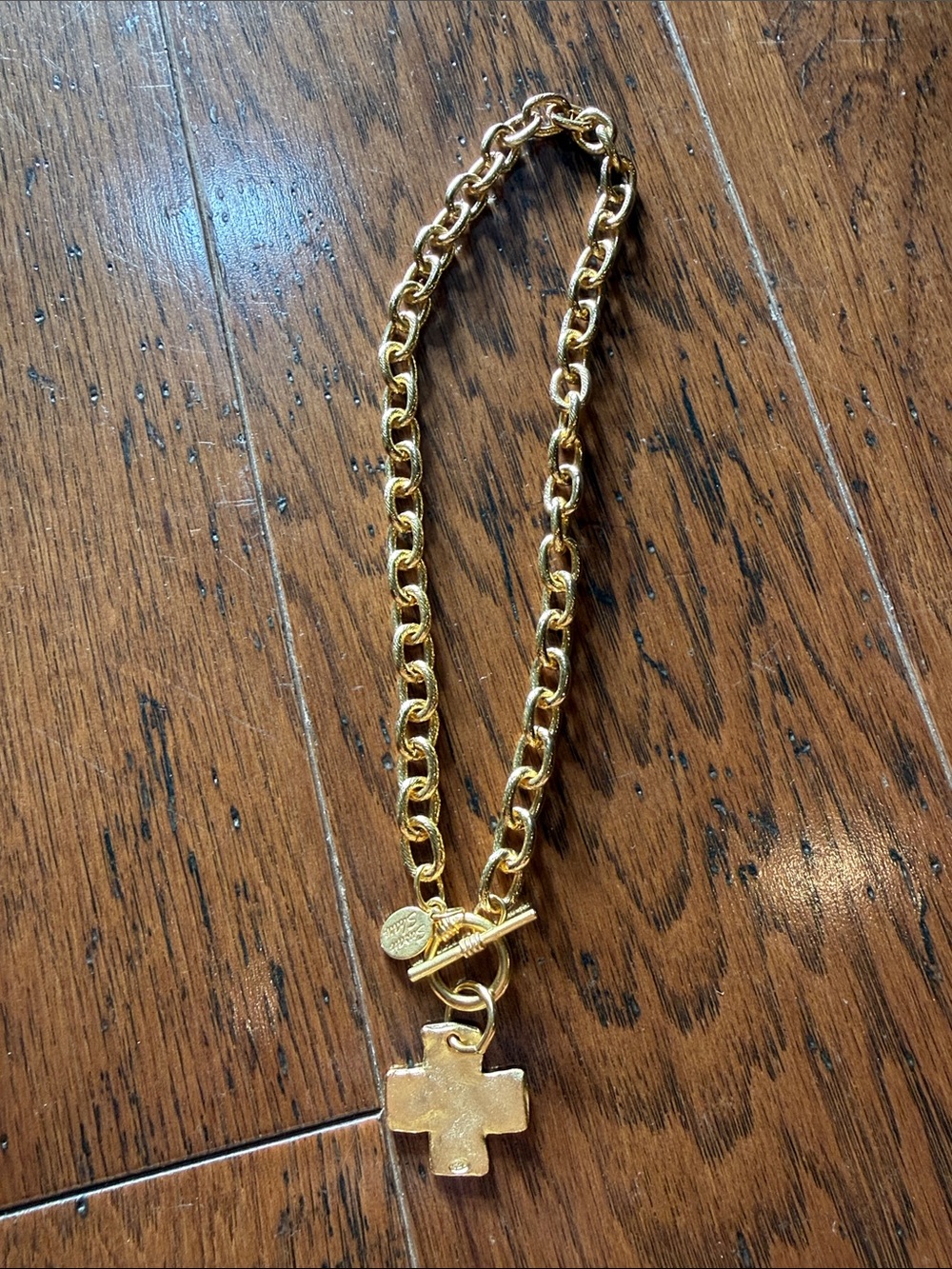 Gold Chain Necklace with Cross Pendant - Women's Fashion Jewelry